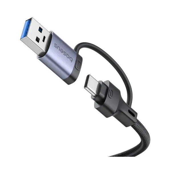 ХАБ HUB TYPE-C BASEUS ULTRAJOY 4-PORT AIR (USB, TYPE-C TO USB 3.0*4+TYPE-C), СІРИЙ B0005280B811-13
