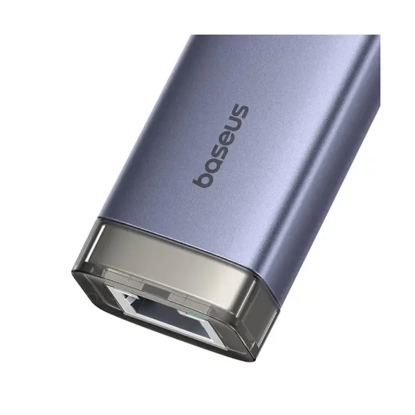 MR4_147476 Хаб hub type-c baseus ultrajoy 4-port (usb, type-c to usb 3.0*3+rj45*1+type-c), сірий b0005280b811-14 