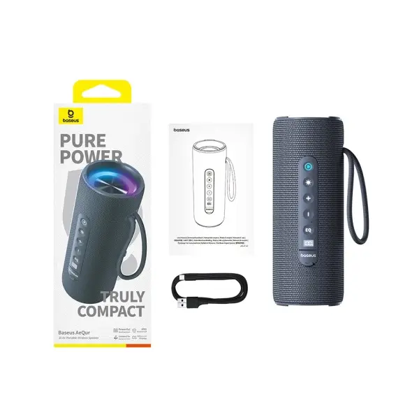 MR4_147479 Колонка baseus aequr 30 air portable wireless speaker, сірий a20072600826-00 
