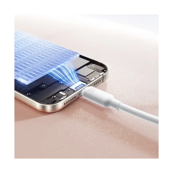 КАБЕЛЬ BASEUS FOAMED SILICONE USB-A TO TYPE-C 100W 2M, БІЛИЙ E0426805