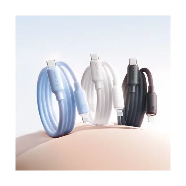 КАБЕЛЬ BASEUS FOAMED SILICONE USB-A TO TYPE-C 100W 2M, БІЛИЙ E0426805
