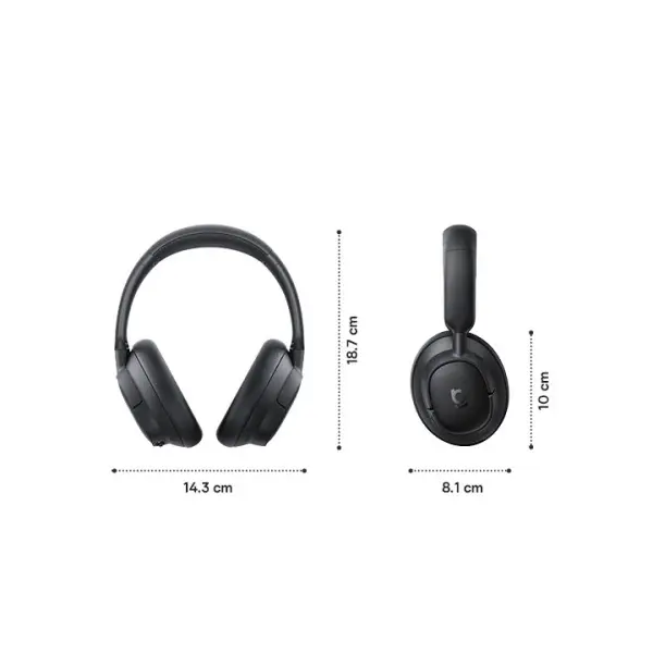 НАВУШНИКИ BASEUS BASS BH1 NC WIRELESS NOISE CANCELLING HEADPHONES, ЧОРНИЙ A0203703
