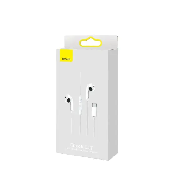 MR4_151182 Навушники baseus encok type-c lateral in-ear wired earphone c17, білий ngcr010002 