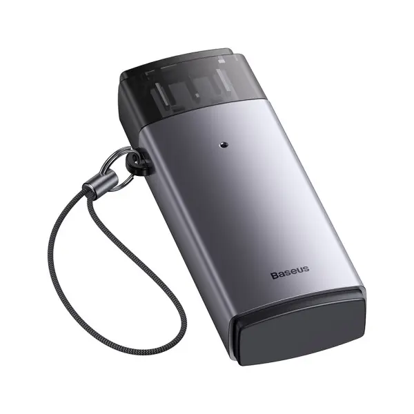 КАРТРИДЕР BASEUS LITE SERIES USB-A TO SD, TF CARD READER, СІРИЙ WKQX060013
