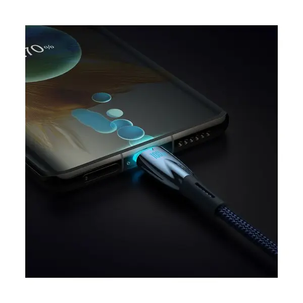 MR4_151210 Кабель pd baseus glimmer series fast charging data cable type-c to type-c 100w 1m синій cadh000703 