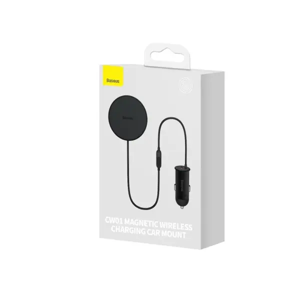 БЕЗДРОТОВИЙ АВТОМОБІЛЬНИЙ ЗАРЯДНИЙ ПРИСТРІЙ BASEUS CW01 MAGNETIC WIRELESS 15W (+АЗУ TYPE-С 25W) CLAW EDITON, ЧОРНИЙ C40141000111-00