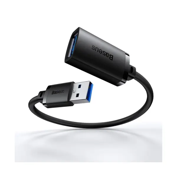 ПОДОВЖУВАЧ USB BASEUS AIRJOY SERIES USB2.0 EXTENSION CABLE 0.5M, ЧОРНИЙ B00631100111-00
