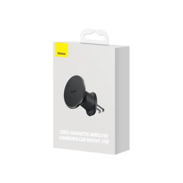MR4_151252 Бездротовий автомобільний зарядний пристрій baseus cw01 magsafe wireless charging car mount air vent 15w, чорний c40141001111-00 