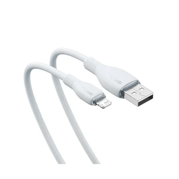 MR4_147473 Кабель baseus pudding series fast charging cable usb-a to lightning 2.4a 2m, білий p10355700221-01 