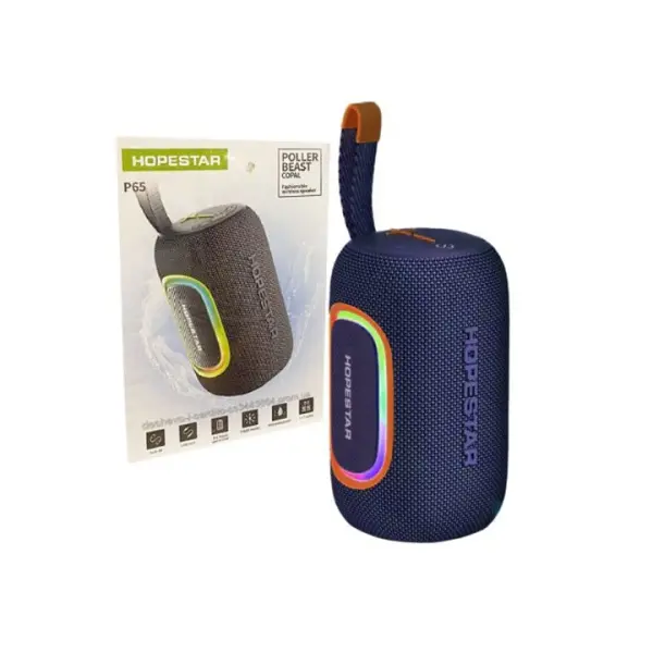 MR4_152202 Колонка bluetooth hopestar p65 led 20w dark синій 