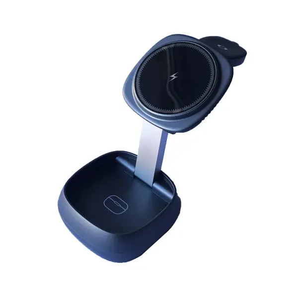 ЗАРЯДНИЙ ПРИСТРІЙ 3IN1 T33 MAGSAFE (IPHONE, IWATCH, AIRPODS) ORIGINAL, СІРИЙ