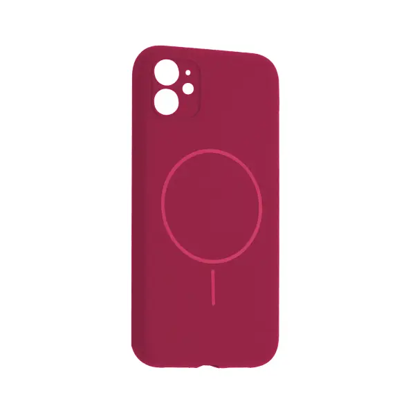 ЧОХОЛ SILICONE CASE FULL CAMERA FINE RING MAGSAFE ДЛЯ IPHONE 12 MANYUE ЧЕРВОНИЙ