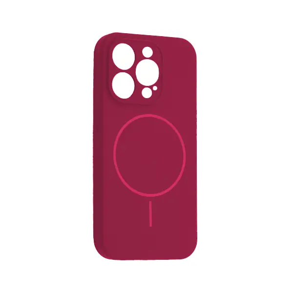 MR4_151921 Чохол silicone case full camera fine ring magsafe для iphone 12 pro manyue червоний 