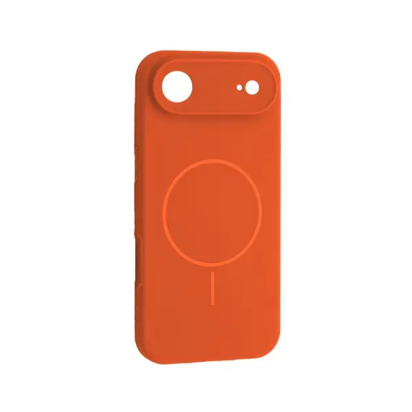 MR4_151985 Чохол silicone case full camera fine ring magsafe для iphone 17 air помаранчевий 