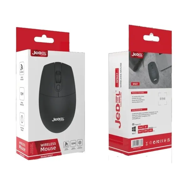 КОМПЮТЕРНА МИШКА JEDEL W927 WIRELESS 2.4G, ЧОРНИЙ