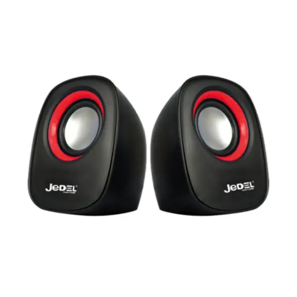 КОМПЮТЕРНА КОЛОНКА JEDEL M600 USB+AUX 3WX2, ЧОРНИЙ-ЧЕРВОНИЙ