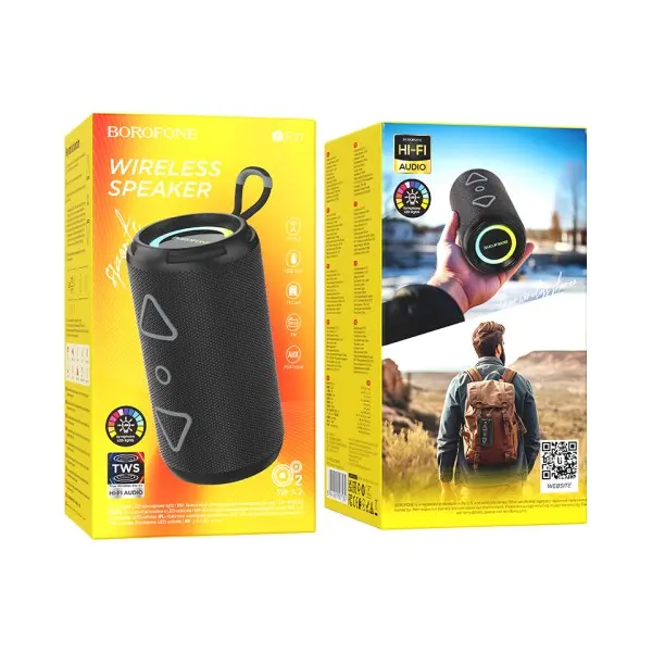 АКУСТИЧНА СИСТЕМА BOROFONE BR37 NOBLE SPORTS BT SPEAKER, ЧОРНИЙ