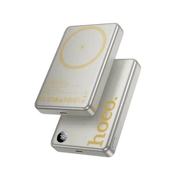 ЗОВНІШНІЙ АКУМУЛЯТОР POWER BANK HOCO Q34 CLEVER PD20W MAGNETIC FAST CHARGING WITH DIGITAL DISPLAY 10 000MAH METAL, СІРИЙ