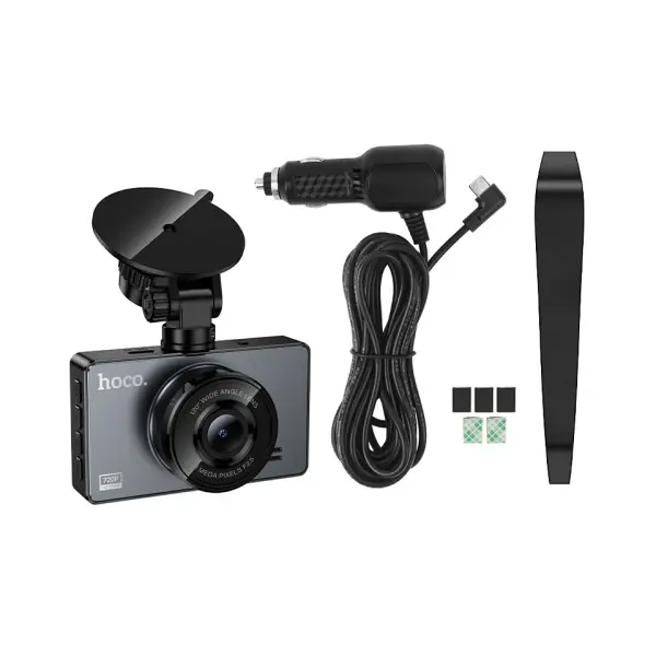 ВІДЕОРЕЄСТРАТОР HOCO DV14 3 SCREEN DISPLAY DRIVING RECORDER (720P), ЧОРНИЙ