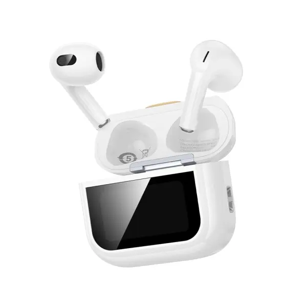 НАВУШНИКИ БЕЗДРОТОВІ HOCO EW87 GATA TRUE WIRELESS TOUCH SCREEN BT HEADSET, БІЛИЙ