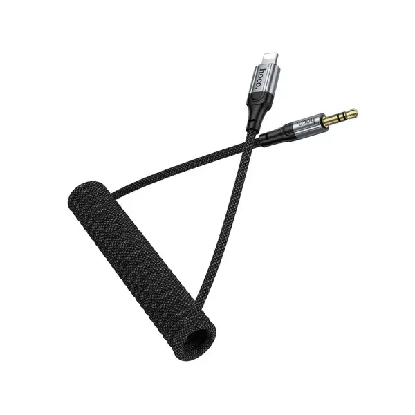 MR4_152111 Кабель aux audio hoco upa33a nuevo digital audio conversion cable lightning, чорний 