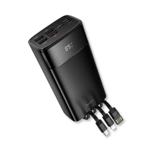 MR4_151721 Зовнішній акумулятор power bank hoco db89b element 22.5w fully compatible with digital display and cable 30 000mah, чорний 