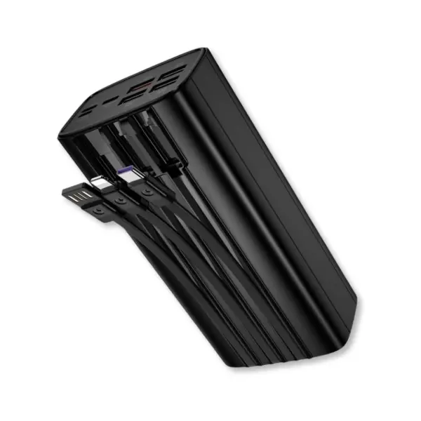 MR4_151721 Зовнішній акумулятор power bank hoco db89b element 22.5w fully compatible with digital display and cable 30 000mah, чорний 