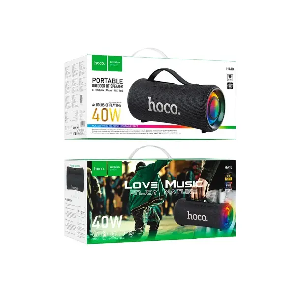 MR4_152121 Акустична система hoco ha10 oleada outdoor bt speaker, чорний 