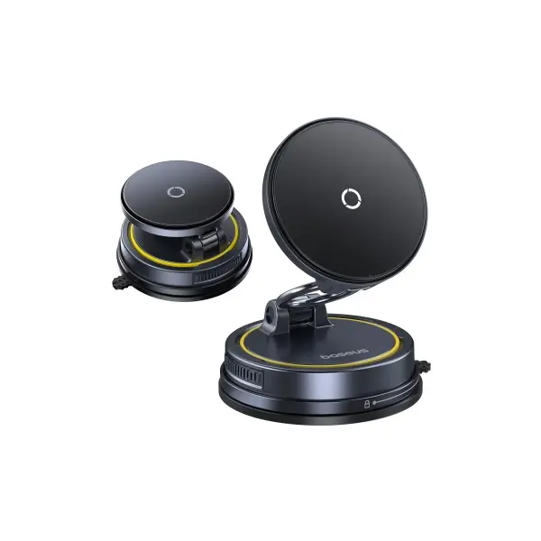БЕЗДРОТОВИЙ АВТОМОБІЛЬНИЙ ЗАРЯДНИЙ ПРИСТРІЙ PRIMETRIP VC2 FLEX PRO MAGNETIC WIRELESS SUCTION CUP VERSION, ЧОРНИЙ C0013F01