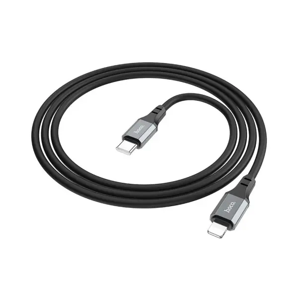 MR4_152099 Кабель pd hoco x86 ip spear pd silicone charging data cable 1m, чорний 