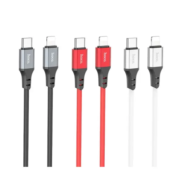 MR4_152099 Кабель pd hoco x86 ip spear pd silicone charging data cable 1m, чорний 