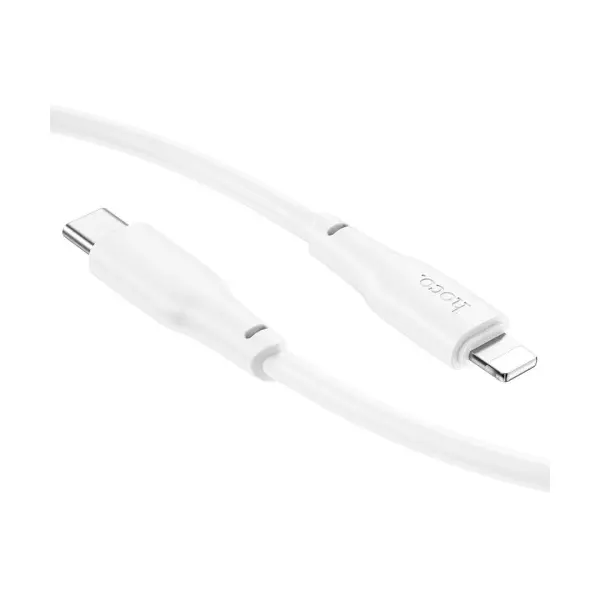 КАБЕЛЬ PD HOCO X93 FORCE PD20W CHARGING DATA CABLE ДЛЯ LIGHTNING 1M, БІЛИЙ