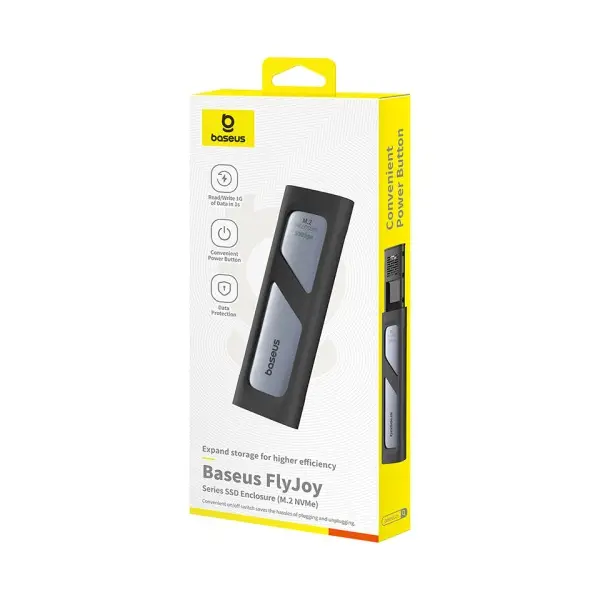 КОРПУС BASEUS ДЛЯ SSD FLYJOY SERIES SSD ENCLOSURE (M.2 NVME), СІРИЙ B00760600811-01