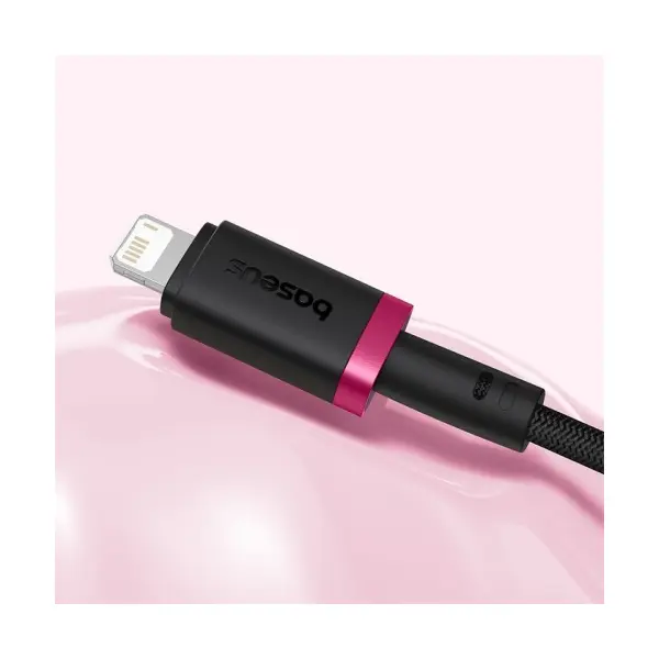 MR4_152083 Кабель baseus dura series usb-a to lightning 2.4a 2m, чорний-червоний p10377801u01-03 