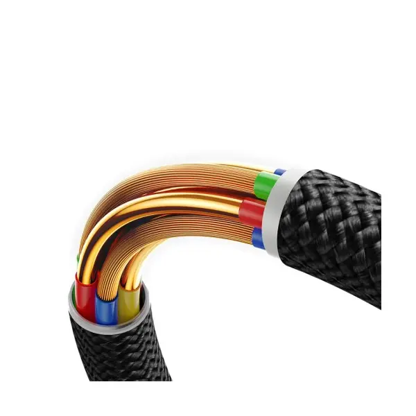 КАБЕЛЬ BASEUS DURA SERIES USB-A TO TYPE-C 60W 2M, ЧОРНИЙ-ЧЕРВОНИЙ P10377802U01-03