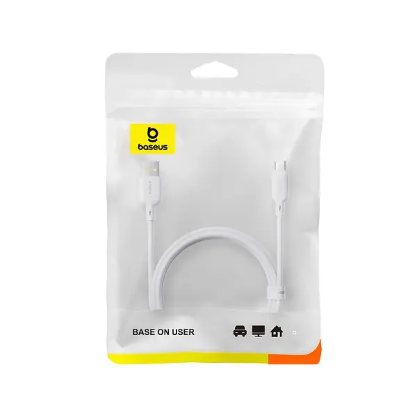 MR4_152050 Кабель baseus silky series usb-a to type-c 3a 2m, білий p10377703213-03 