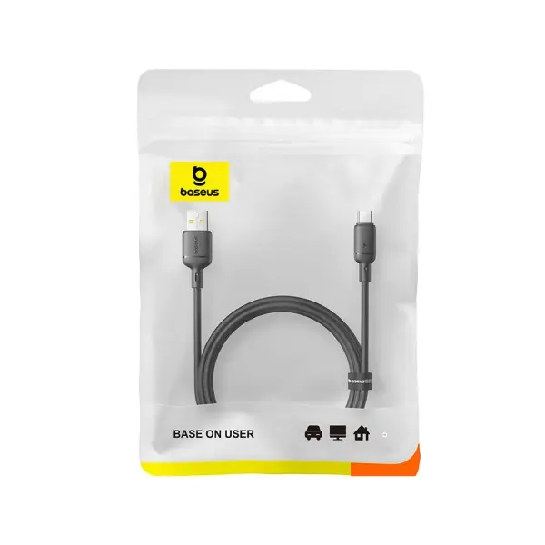 MR4_152053 Кабель baseus silky series usb-a to type-c 3a 1m, чорний p10377703113-02 