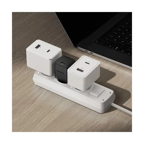 МЕРЕЖЕВИЙ ЗАРЯДНИЙ ПРИСТРІЙ BASEUS PALM FAST CHARGER 1C 20W CABLE TYPE-C TO LIGHTNING, ЧОРНИЙ E0116401