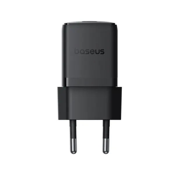 МЕРЕЖЕВИЙ ЗАРЯДНИЙ ПРИСТРІЙ BASEUS PALM FAST CHARGER 1C 20W CABLE TYPE-C TO LIGHTNING, ЧОРНИЙ E0116401