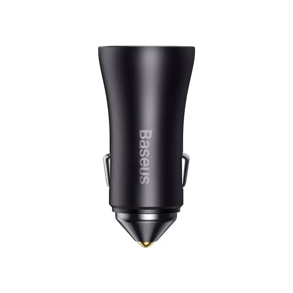 АВТОМОБІЛЬНИЙ ЗАРЯДНИЙ ПРИСТРІЙ BASEUS GOLDEN CONTACTOR PRO DUAL FAST CHARGER CAR CHARGER TYPE-C TO TYPE-C 40W DARK, CGJP000013, СІРИЙ