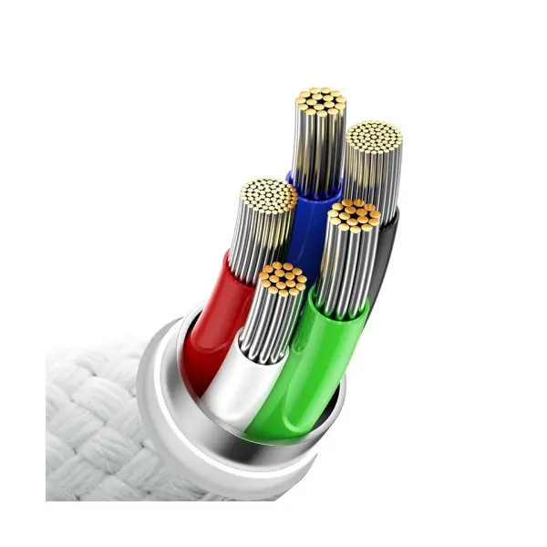 КАБЕЛЬ PD BASEUS GLIMMER SERIES FAST CHARGING DATA CABLE TYPE-C TO LIGHTNING 20W 1M, БІЛИЙ CADH000002