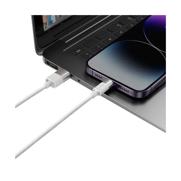 MR4_152078 Кабель 3in1 baseus starspeed 3in1 fast charging data cable usb-a to (lightning, micro, type-c) 3.5a 1.2m, білий caxs000002 