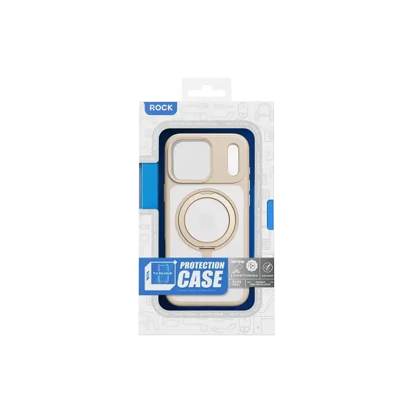 ЧОХОЛ ROCK ROTATING SERIES GUARD TOUCH MAGNETIC WITH STAND ДЛЯ IPHONE 17 PRO, СІРИЙ