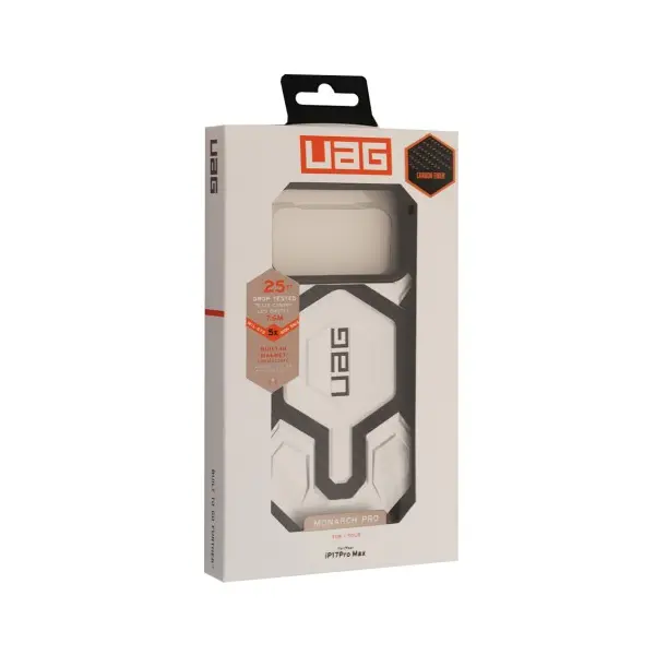 ЧОХОЛ УДАРОСТІЙКИЙ UAG MONARCH PRO MAGSAFE ДЛЯ IPHONE 17 PRO MAX (CARBONE FIBER) TITANIUM