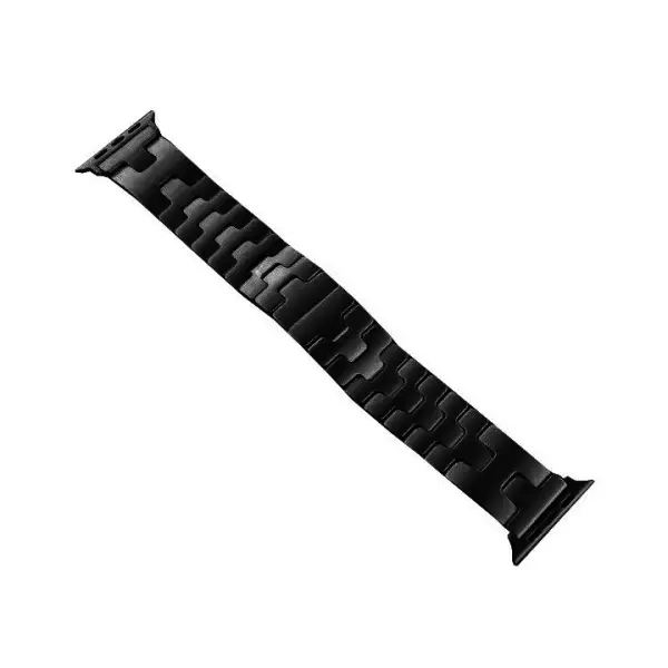 MR4_152661 Ремінець для apple watch hermes metal band 42, 44, 45, 46, 49, чорний (деф. пак) 