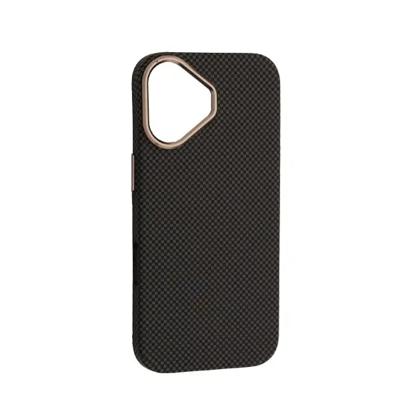 MR4_152537 Чохол pc carbone style magsafe для iphone 17, чорний, сірий 