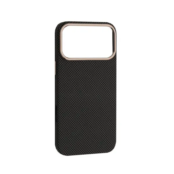 ЧОХОЛ PC CARBONE STYLE MAGSAFE ДЛЯ IPHONE 17 PRO, ЧОРНИЙ, СІРИЙ