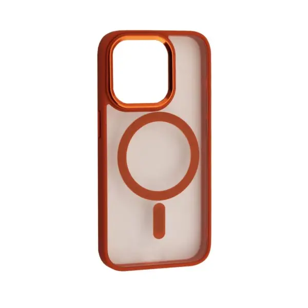 MR4_152683 Чохол cristal guard magsafe для iphone 15 pro помаранчевий 