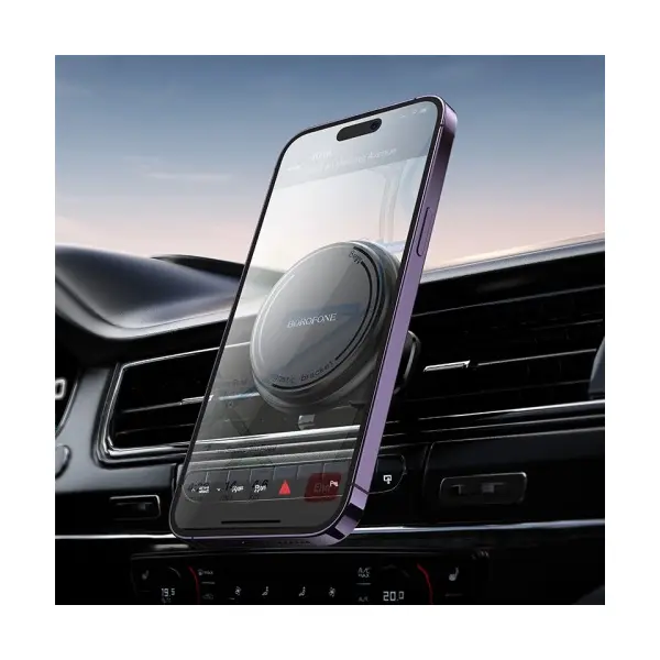 АВТОТРИМАЧ BOROFONE BH135 PARKER RING MAGNETIC, ЧОРНИЙ
