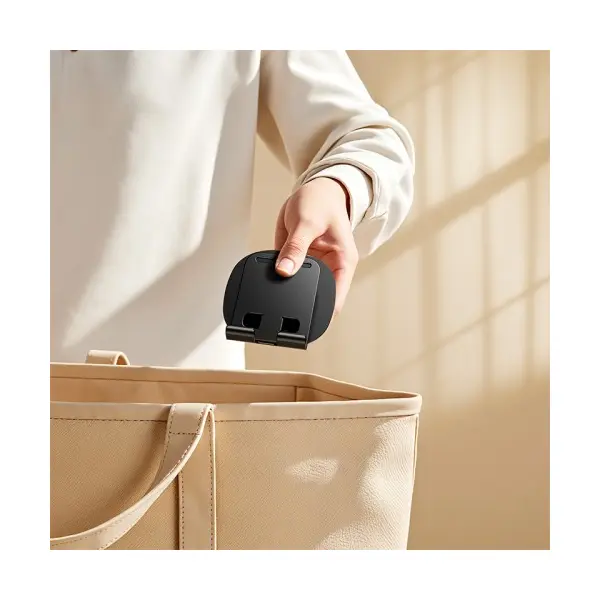 ТРИМАЧ НАСТІЛЬНИЙ BOROFONE BH138 FIT METAL FOLDING DESKTOP STAND, ЧОРНИЙ